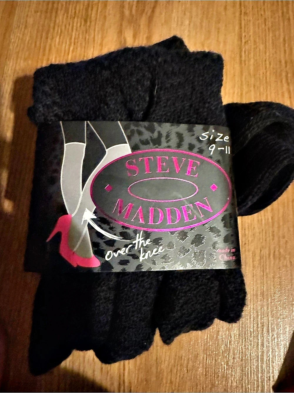 Steve Madden Black thigh high over the knee Size 9-11 NWT